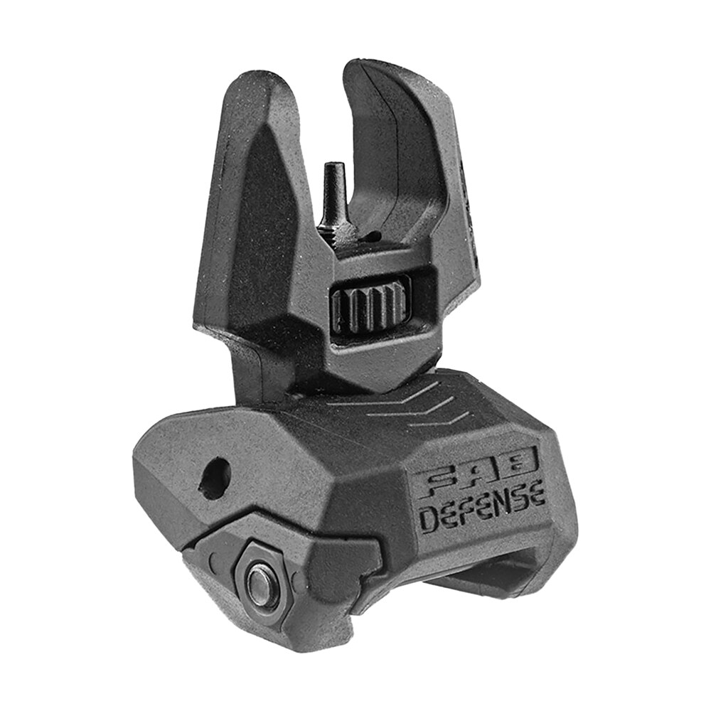 fab defense fxfbs front back up sight for ar 15/ m16/ m4 low folded profile spring locked deployment black polymer & metal FAB Defense FXFBS Front Back-Up Sight for AR-15/ M16/ M4 Low Folded Profile Spring-Locked Sports South item 107027