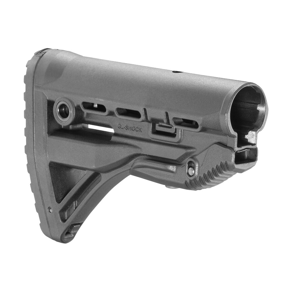 fab defense fxglshock gl shock buttstock for m16/ m4 w/anti rattle mechanism black polymer FAB Defense FXGLSHOCK GL-Shock Buttstock for M16/ M4 Sports South item 107036