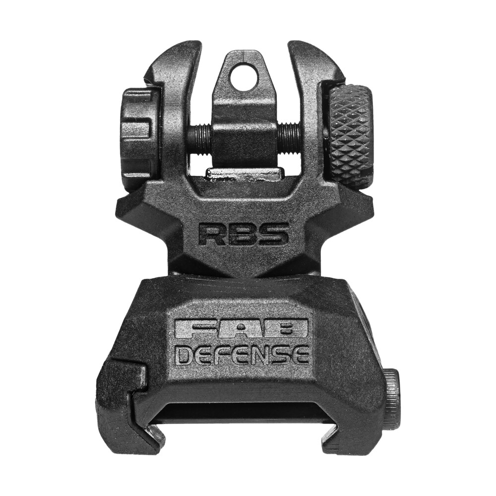fab defense fxrbs rear back up sight for ar 15/ m16/ m4 dual aperture low folded profile spring locked deployment black polymer & metal FAB Defense FXRBS Rear Back-Up Sight for AR-15/ M16/ M4 Dual Aperture Low Folded Profile Sports South item 107066