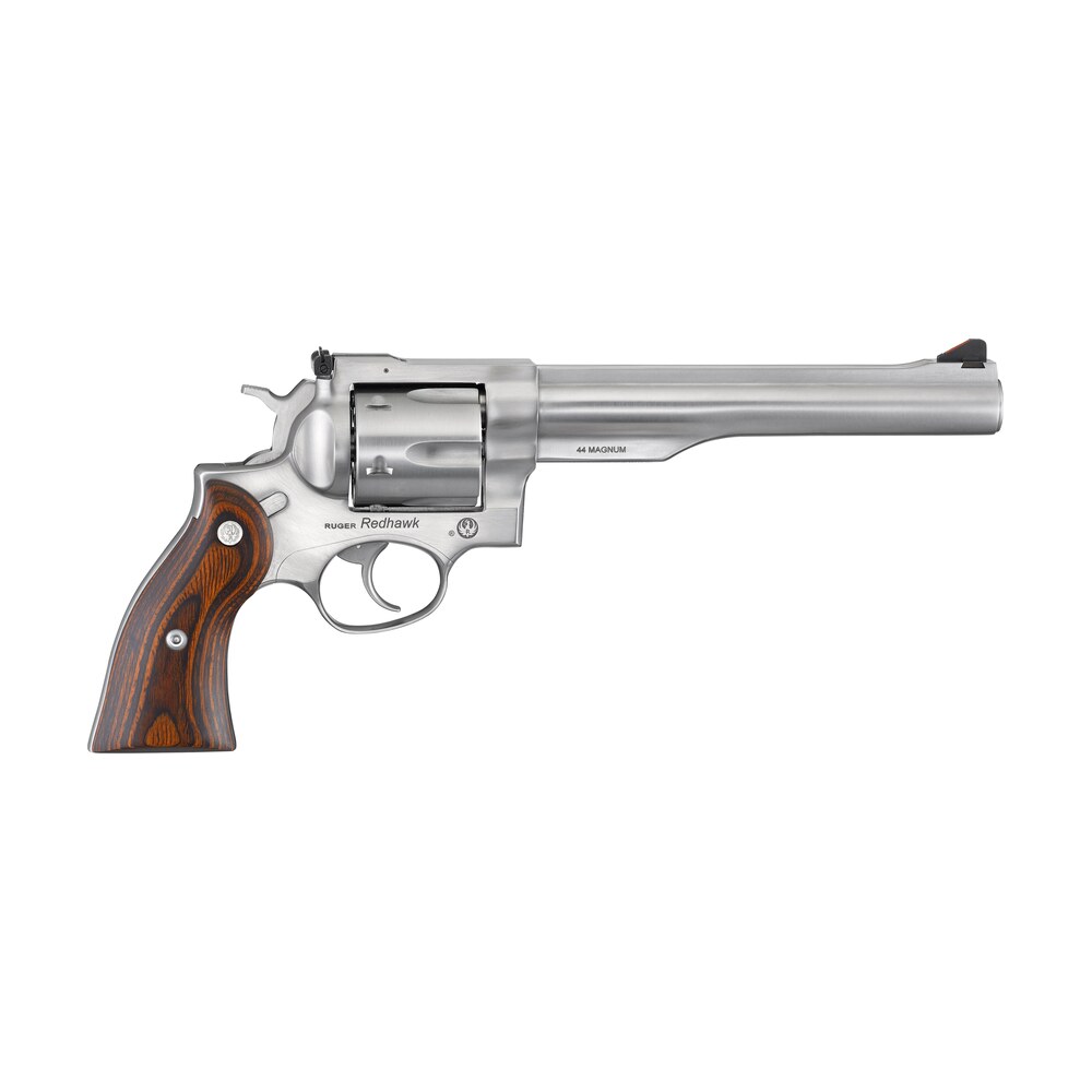 ruger 5041 redhawk large frame 44 special/44 rem mag 6rd, 7.50" satin stainless steel barrel, dual chambered satin stainless cylinder & frame, hardwood grip Ruger 5041 Redhawk Large Frame 44 Special/44 Rem Mag 6rd, 7.50" Satin Stainless Steel Sports South item 107283