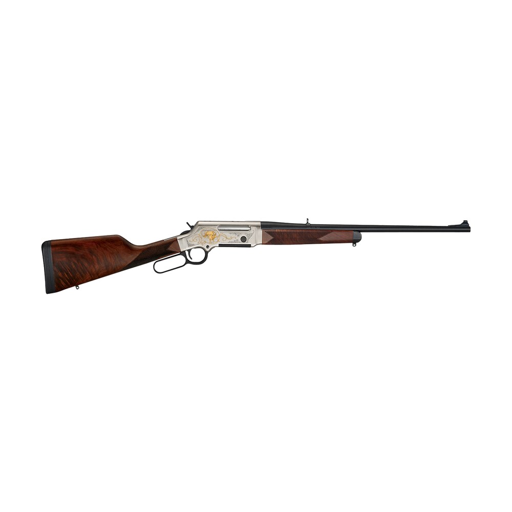 henry h014wl308 long ranger wildlife full size 308 win 4+1 20" blued steel barrel, engraved nickel plated w/24k gold inlay steel receiver, american walnut stock right hand Henry H014WL308 Long Ranger Wildlife Full Size 308 Win 4+1 20" Blued Steel Sports South item 107376