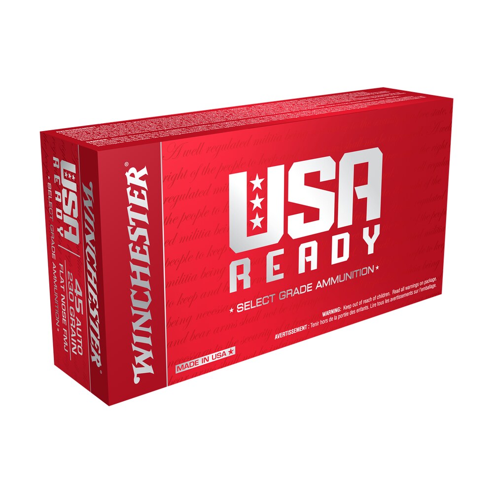 winchester ammo red45 usa ready 45acp 230gr full metal jacket flat nose 50 per box/10 case Winchester Ammo RED45 USA Ready 45ACP 230gr Full Metal Jacket Flat Nose 50 Per Box/10 Case Sports South item 107562