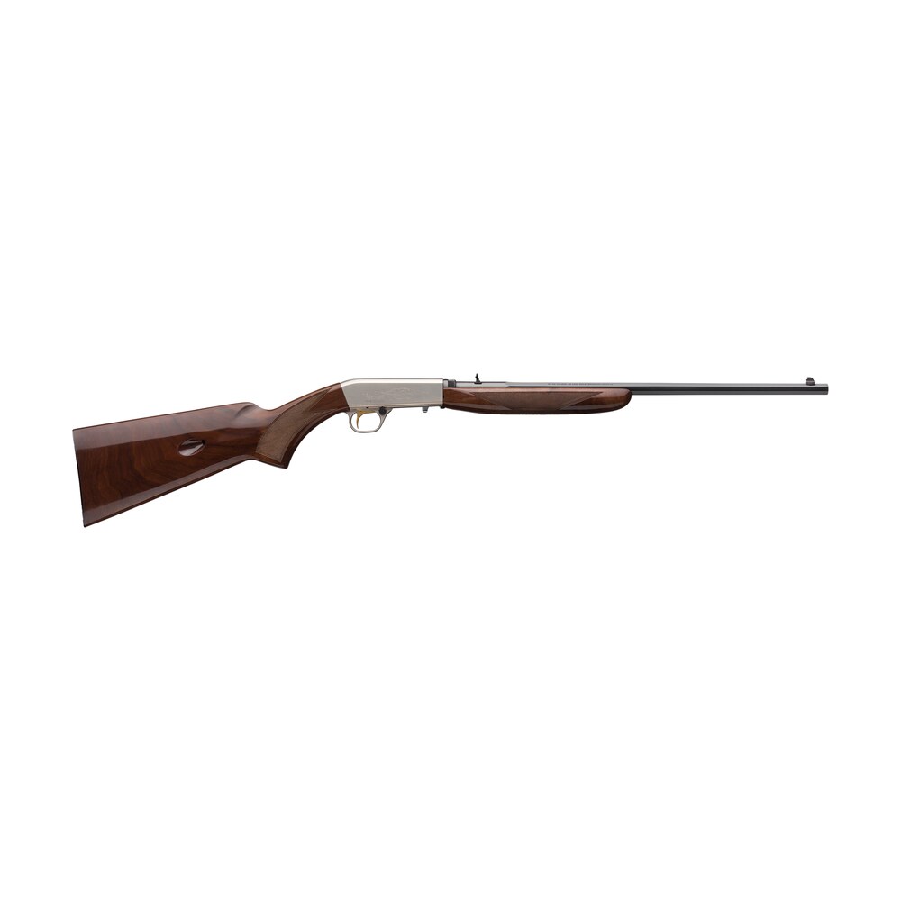 browning 021023102 sa 22 22 lr 11+1 19.375" polished blued/ 19.30" octagon barrel, satin nickel receiver, gloss black walnut/ wood stock, right hand Browning 021023102 SA-22 22 LR 11+1 19.375" Polished Blued/ 19.30" Octagon Sports South item 107998