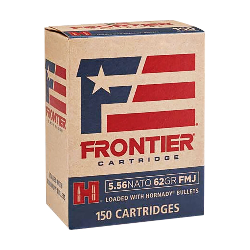 frontier cartridge fr2615 military grade centerfire rifle 5.56x45mmnato 62gr full metal jacket 150 per box/8 case Frontier Cartridge FR2615 Military Grade Centerfire Rifle 5.56x45mmNATO 62gr Full Metal Jacket Sports South item 108293