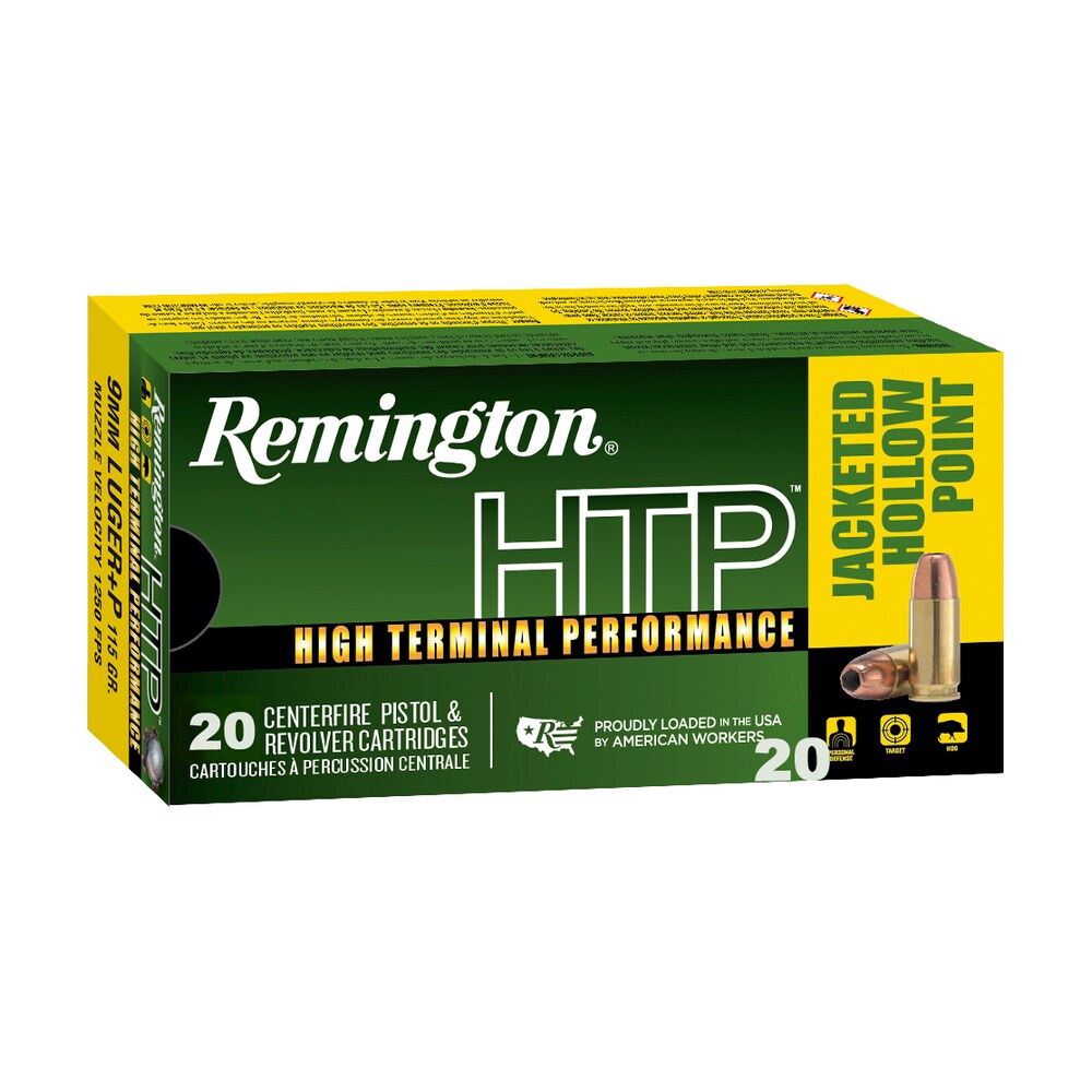 remington ammunition 28293 htp 9mmluger+p 115gr jacketed hollow point 20 per box/25 case Remington Ammunition 28293 HTP 9mmLuger+P 115gr Jacketed Hollow Point 20 Per Box/25 Case Sports South item 108467