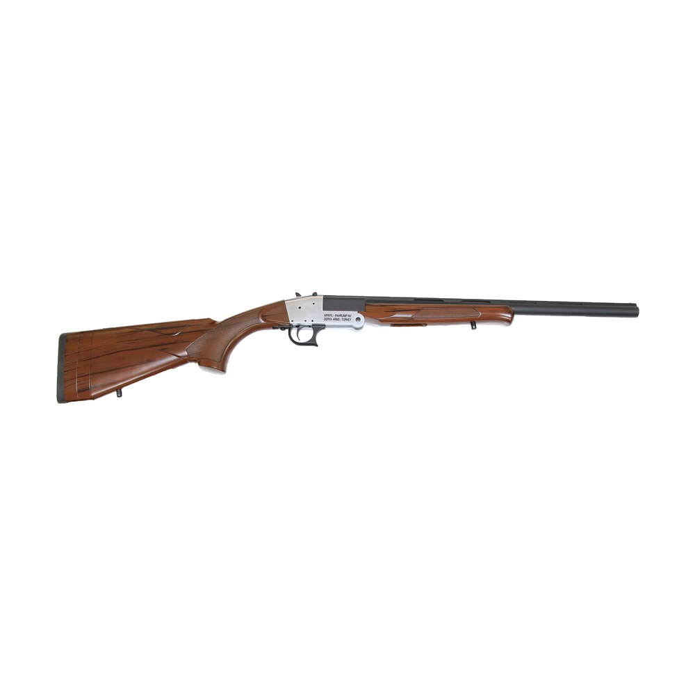 rock island tk105 traditional single shot 20 gauge with 20" black parkerized barrel, 3" chamber, 1rd capacity, silver anodized metal finish & woodgrain finish synthetic stock right hand (full size) Rock Island TK105 Traditional Single Shot 20 Gauge Sports South item 108598