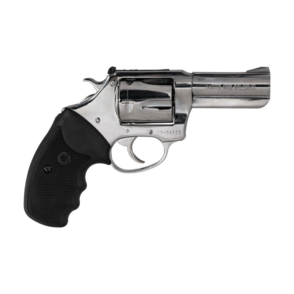 charter arms 73539 mag pug large 357 mag, 5 shot 3" high polished stainless steel barrel, cylinder & frame w/black finger grooved rubber grip Charter Arms 73539 Mag Pug Large 357 Mag, 5 Shot 3" High Polished Stainless Steel Sports South item 108934