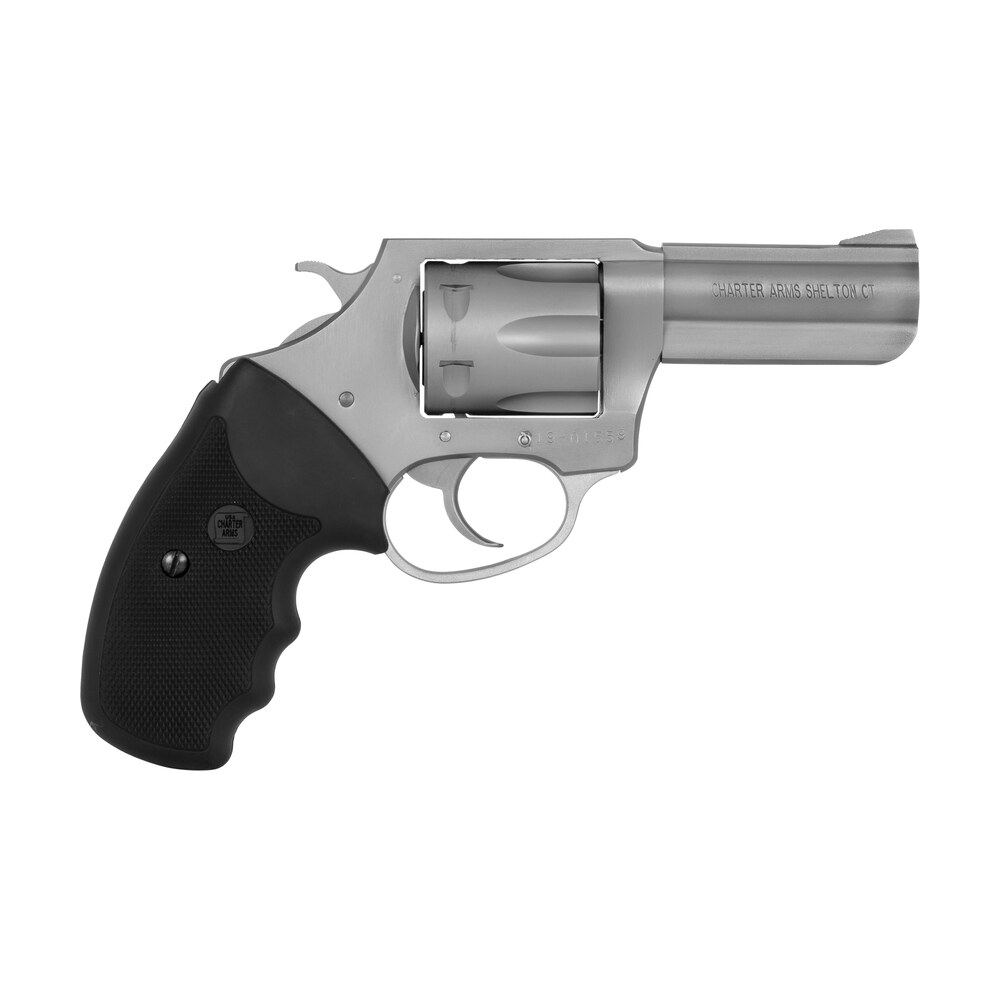charter arms 73802 pitbull large 380 acp 6 shot 3" stainless steel barrel & cylinder, anodized aluminum frame w/black finger grooved rubber grip Charter Arms 73802 Pitbull Large 380 ACP 6 Shot 3" Stainless Steel Barrel & Cylinder, Sports South item 108936