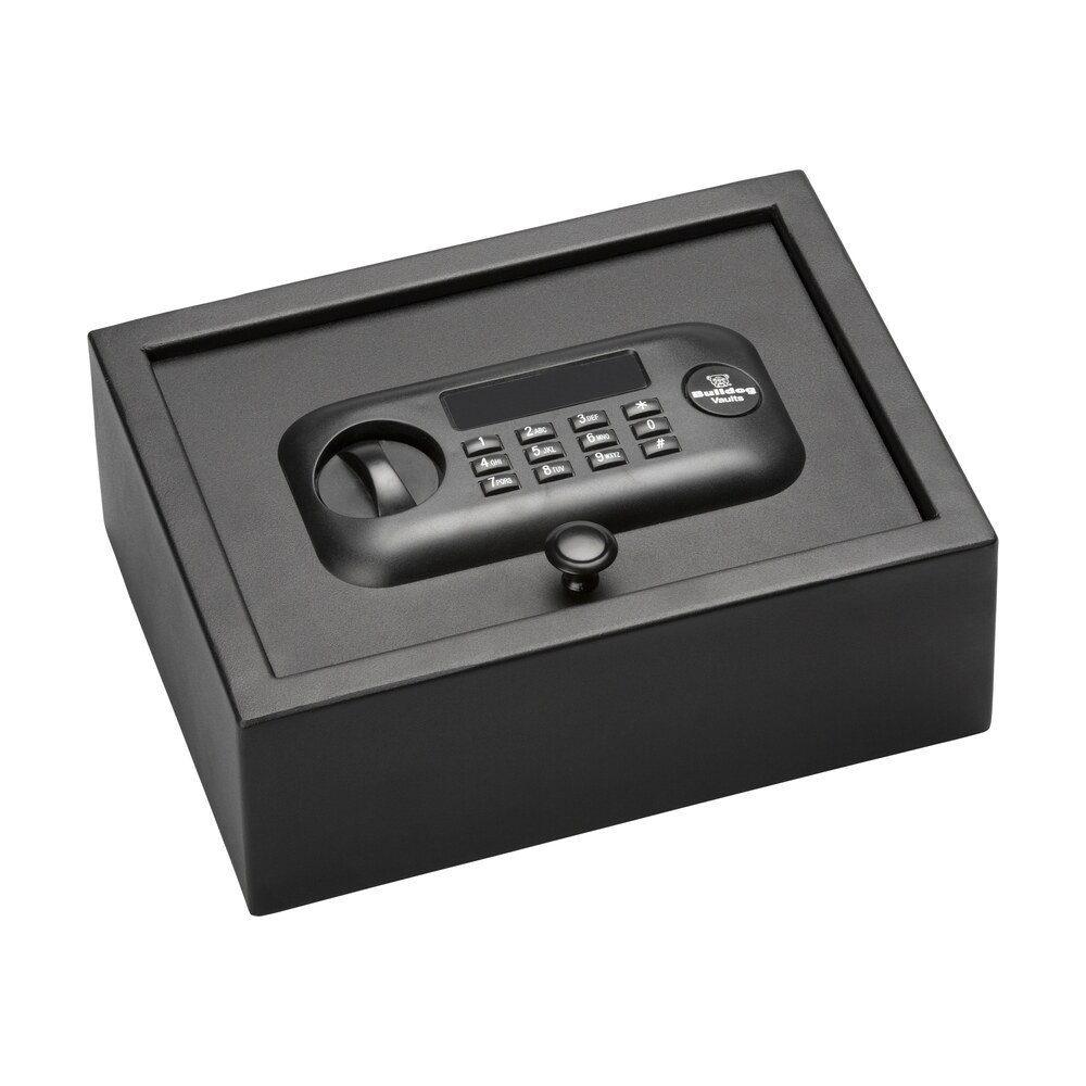 bulldog bd1030 digital top open vault standard keypad entry black powder coat steel 11.80" x 8.70" x 4" Bulldog BD1030 Digital Top Open Vault Standard Keypad Entry Black Powder Coat Steel 11.80" x Sports South item 109074