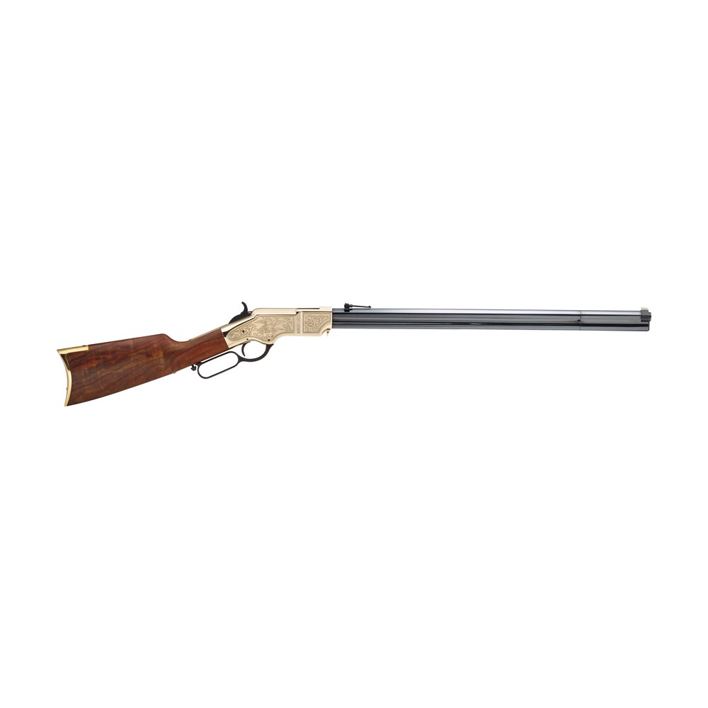 henry h011d3 original deluxe 3rd edition full size 44 40 win 13+1 24.50" blued octagon barrel, brass polished brass receiver, fancy american walnut wood stock ambidextrous Henry H011D3 Original Deluxe 3rd Edition Full Size 44-40 Win 13+1 24.50" Blued Octagon Sports South item 109130