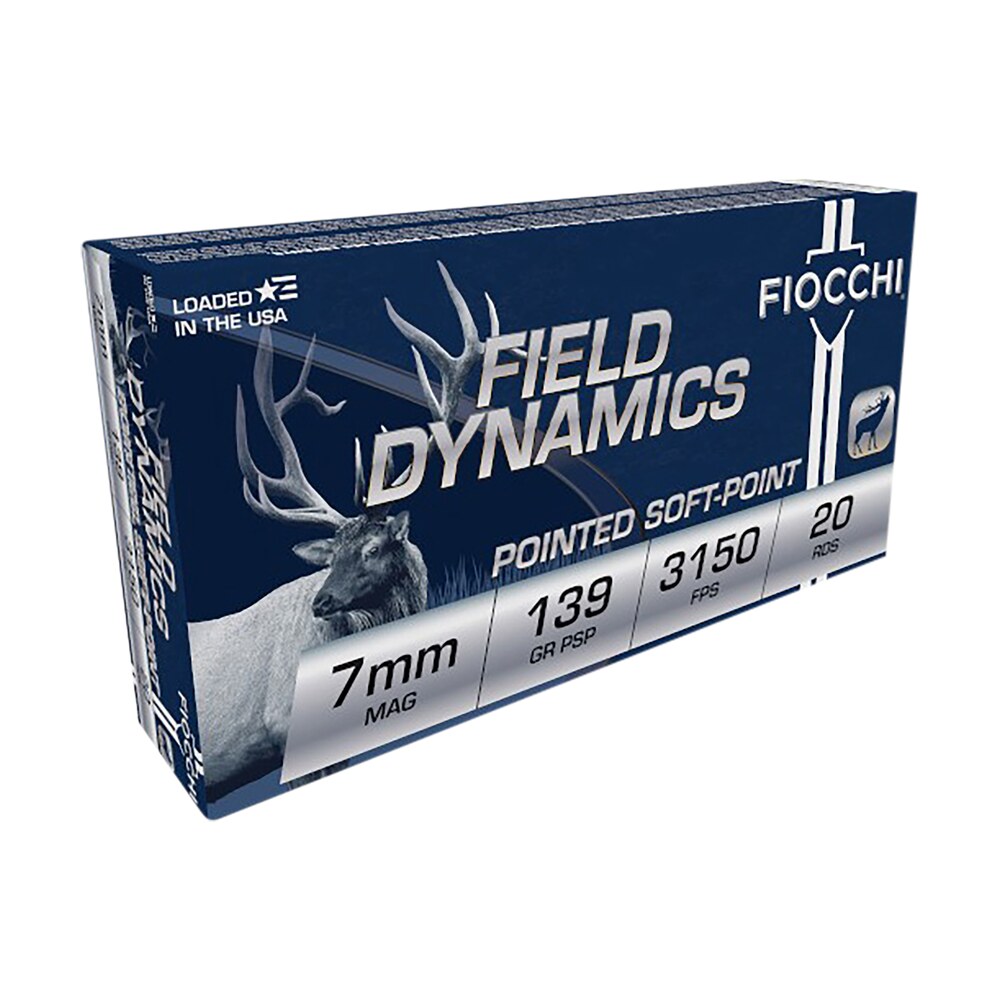 fiocchi 7rma field dynamics 7mmremmag 139gr pointed soft point 20 per box/10 case Fiocchi 7RMA Field Dynamics 7mmRemMag 139gr Pointed Soft Point 20 Per Box/10 Case Sports South item 109301