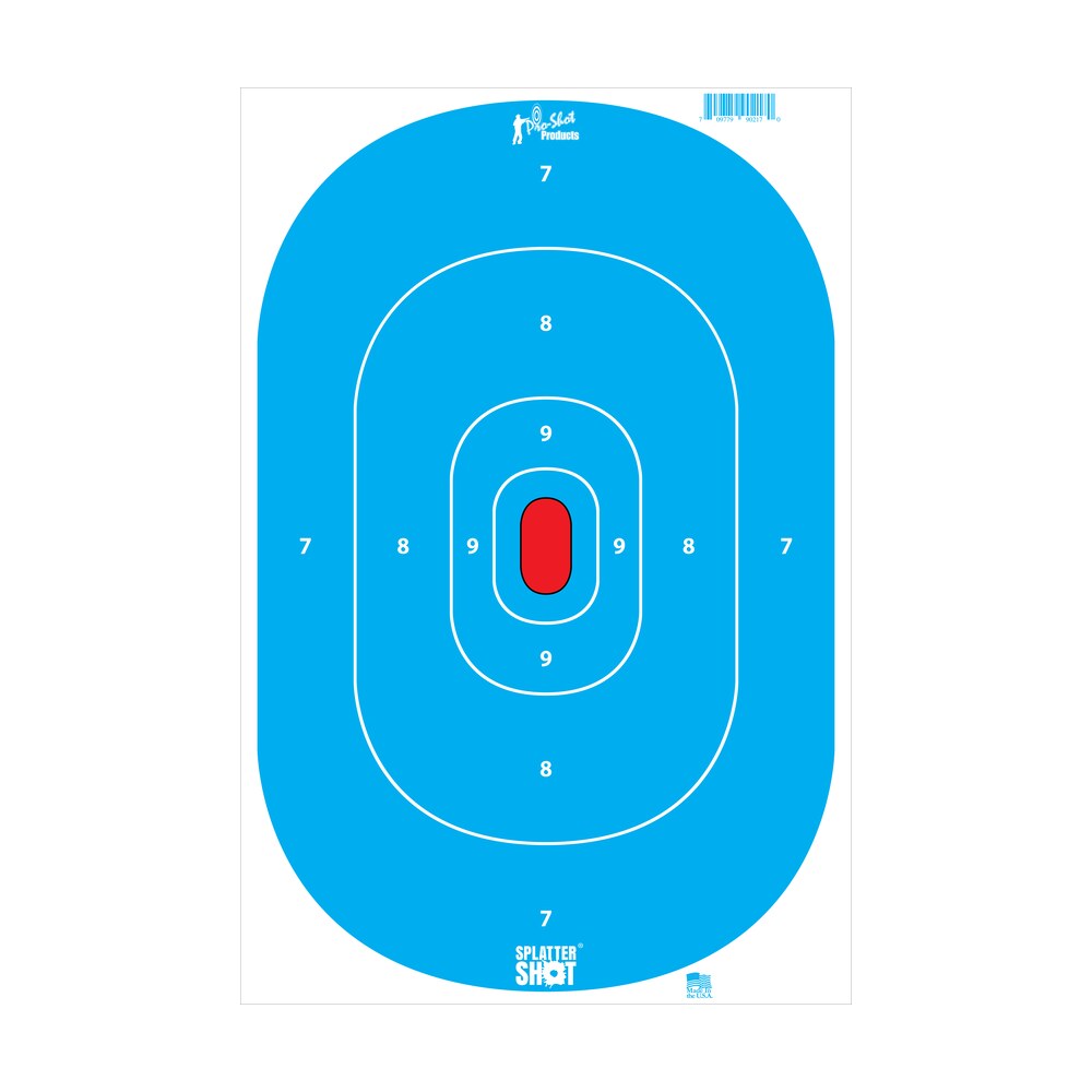 pro shot silhintpblue splattershot silhouette hanging tagboard 12" x 18" hi vis blue impact enhancement white 8 per pkg Pro-Shot SILHINTPBLUE SplatterShot Silhouette Hanging Tagboard 12" x 18" Hi-Vis Blue Impact Sports South item 109336