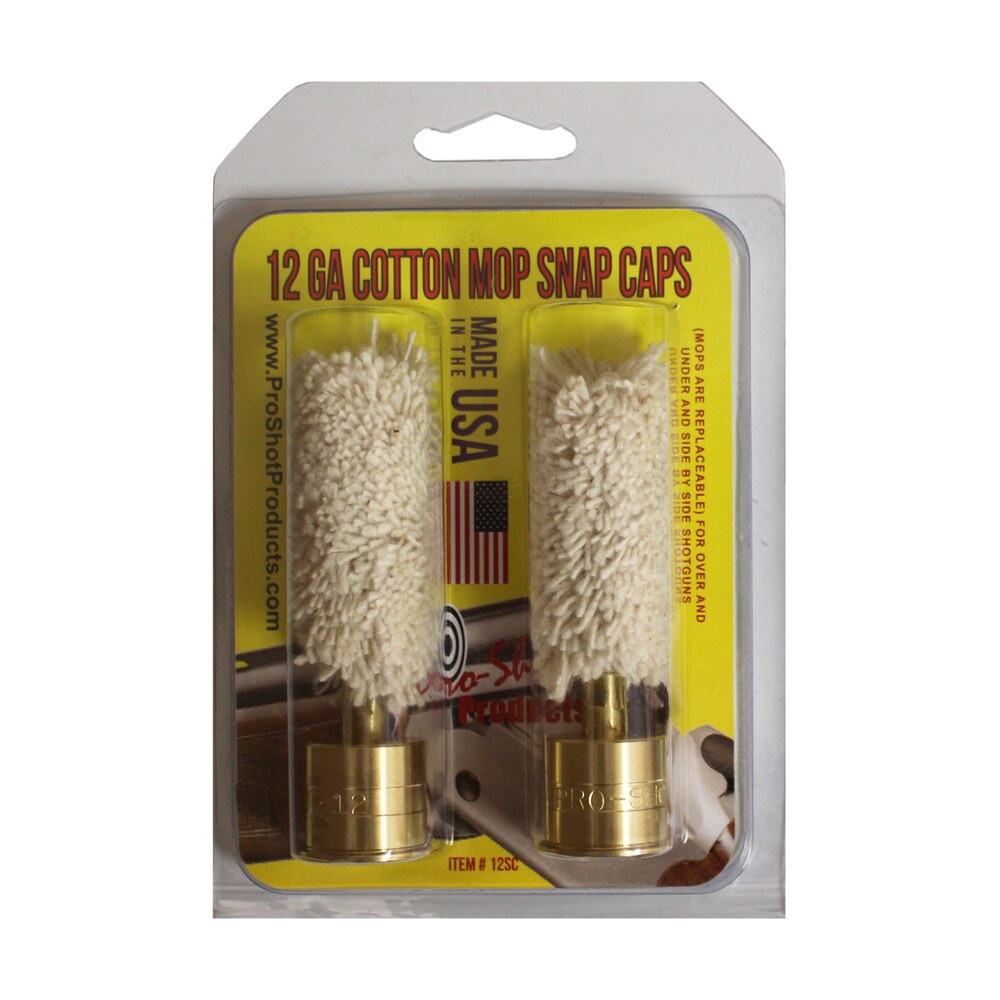 pro shot 12sc snap caps 12 gauge shotgun #5/16 27 thread brass/cotton mop 2 pack Pro-Shot 12SC Snap Caps 12 Gauge Shotgun #5/16-27 Thread Brass/Cotton Mop 2 Pack Sports South item 109364