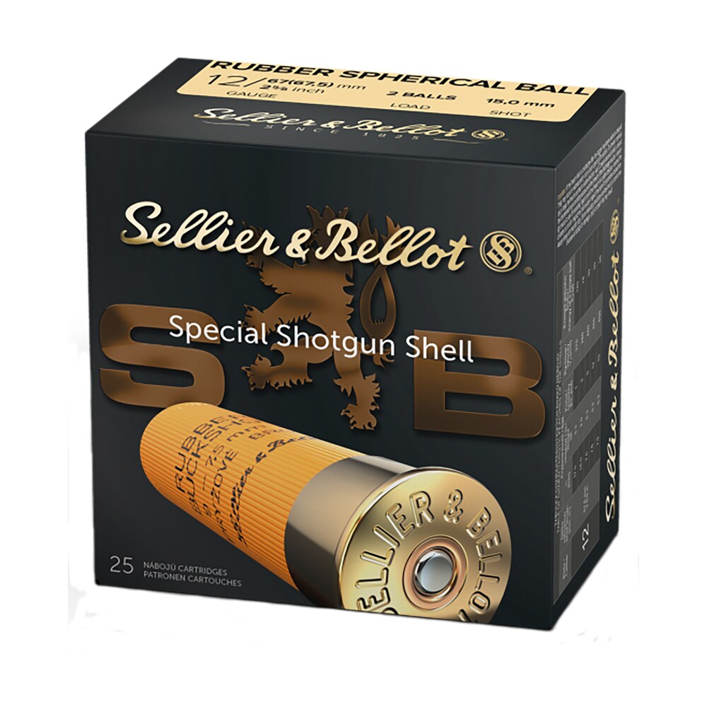 sellier & bellot sb12rbb shotgun 12gauge 2.75" rubber 25 per box/10 case Sellier & Bellot SB12RBB Shotgun 12Gauge 2.75" Rubber 25 Per Box/10 Case Sports South item 109445