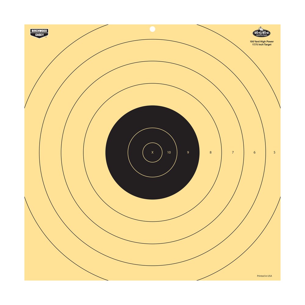 birchwood casey 35186 dirty bird 17.25" bullseye tagboard hanging 100 yds rifle black/white 5 pack Birchwood Casey 35186 Dirty Bird 17.25" Bullseye Tagboard Hanging 100 yds Rifle Black/White 5 Sports South item 109529