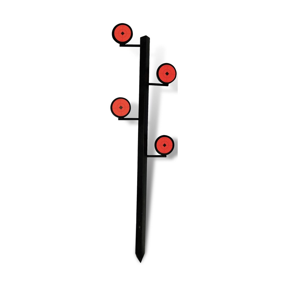 birchwood casey 47424 world of targets dueling tree rimfire pistol/rifle black/orange steel circle standing Birchwood Casey 47424 World of Targets Dueling Tree Rimfire Pistol/Rifle Black/Orange Steel Sports South item 109531