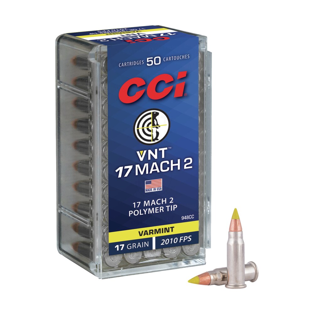 cci 948cc vnt rimfire 17mach2 17gr varmint tipped 50 per box/100 case CCI 948CC VNT Rimfire 17Mach2 17gr Varmint Tipped 50 Per Box/100 Case Sports South item 109593