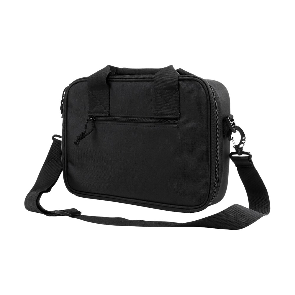 ncstar cpdx2971b vism double pistol range bag w/ mag pouches loop fasteners zippers padding & black finish NcStar CPDX2971B VISM Double Pistol Range Bag Sports South item 109680
