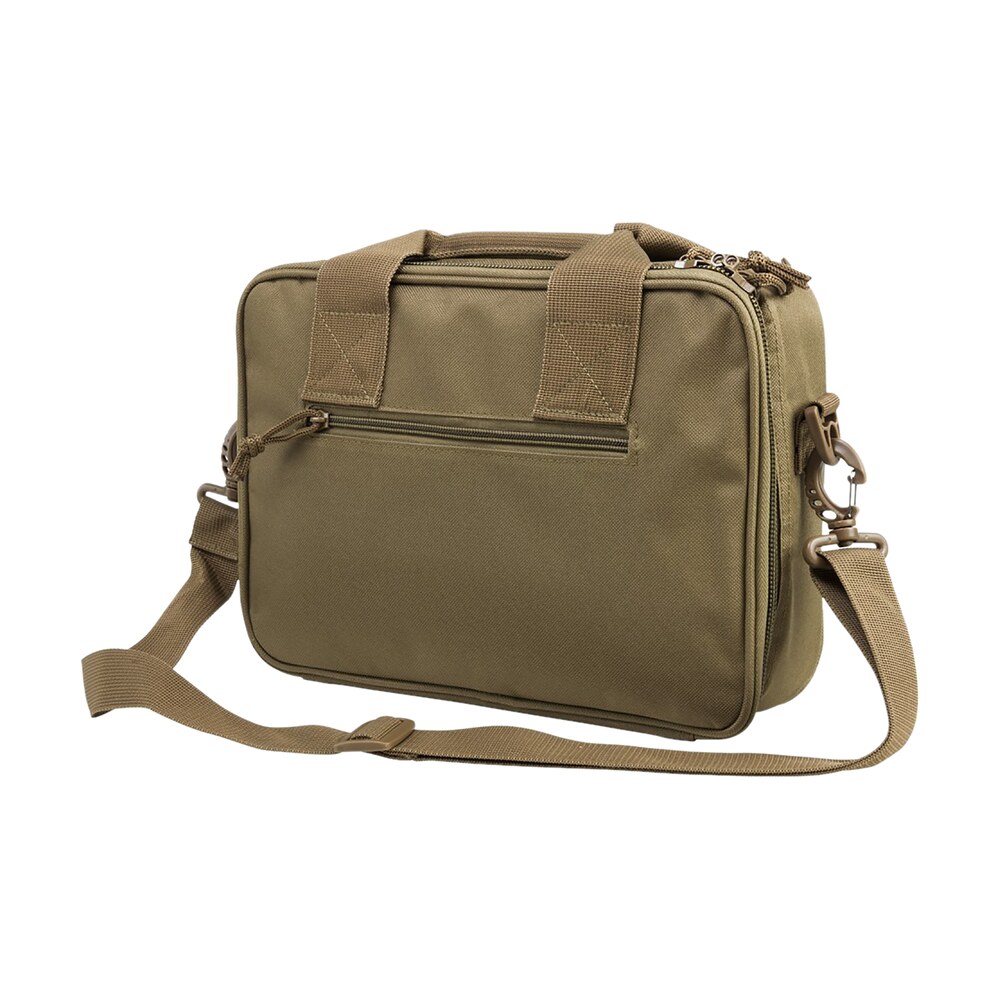 ncstar cpdx2971t vism double pistol range bag w/ mag pouches loop fasteners zippers padding & tan finish NcStar CPDX2971T VISM Double Pistol Range Bag Sports South item 109683