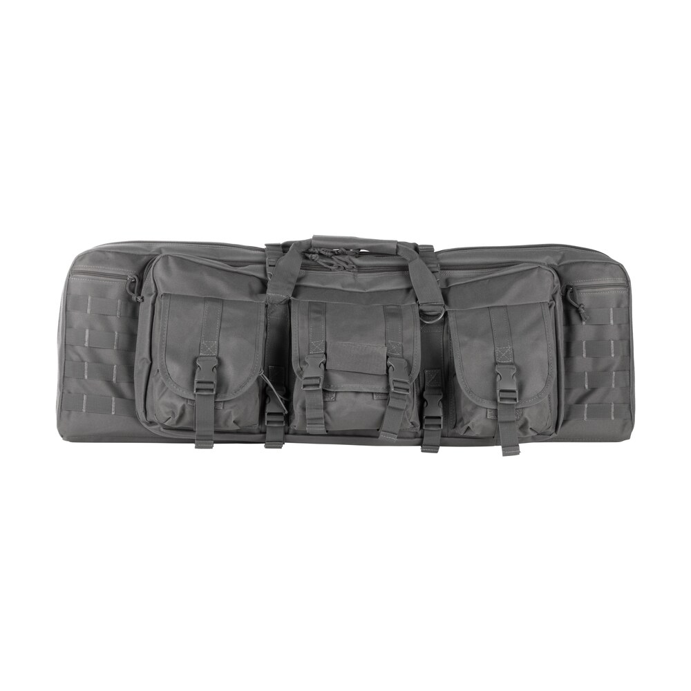 ncstar cvdc2946u42 vism double carbine case urban gray pvc nylon w/ foam padding lockable zippers pockets & molle webbing NcStar CVDC2946U42 VISM Double Carbine Case Urban Gray PVC Nylon Sports South item 109694