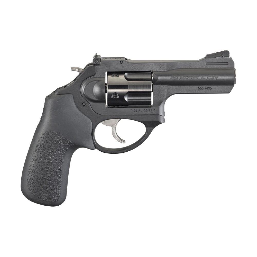 ruger 5444 lcrx 357 mag 5rd 3" matte black steel barrel, black pvd cylinder, matte black stainless steel frame, black hogue tamer monogrip grip Ruger 5444 LCRx 357 Mag 5rd 3" Matte Black Steel Sports South item 109744