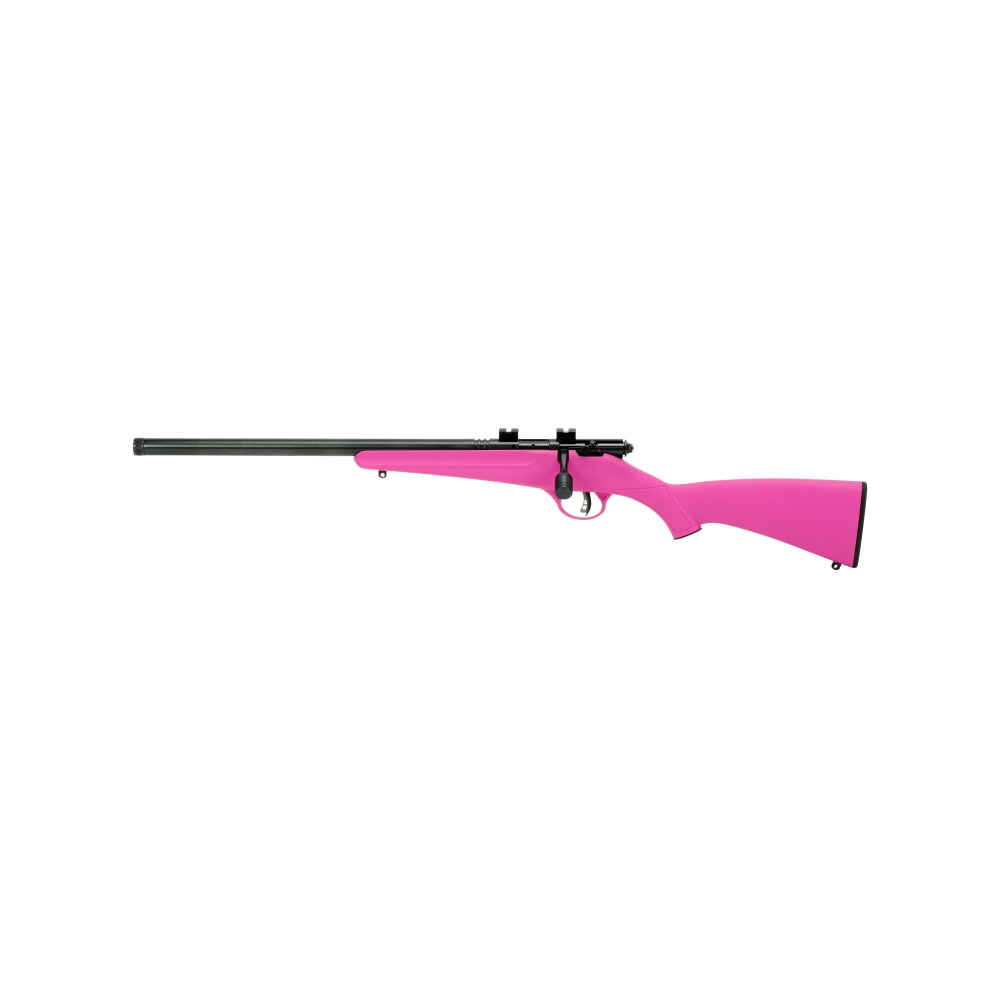 savage arms 13842 rascal flv sr youth 22 lr 1rd 16.12" matte blued heavy barrel, matte blued carbon steel receiver, pink synthetic stock, left hand Savage Arms 13842 Rascal FLV-SR Youth 22 LR 1rd 16.12" Matte Blued Heavy Sports South item 109790