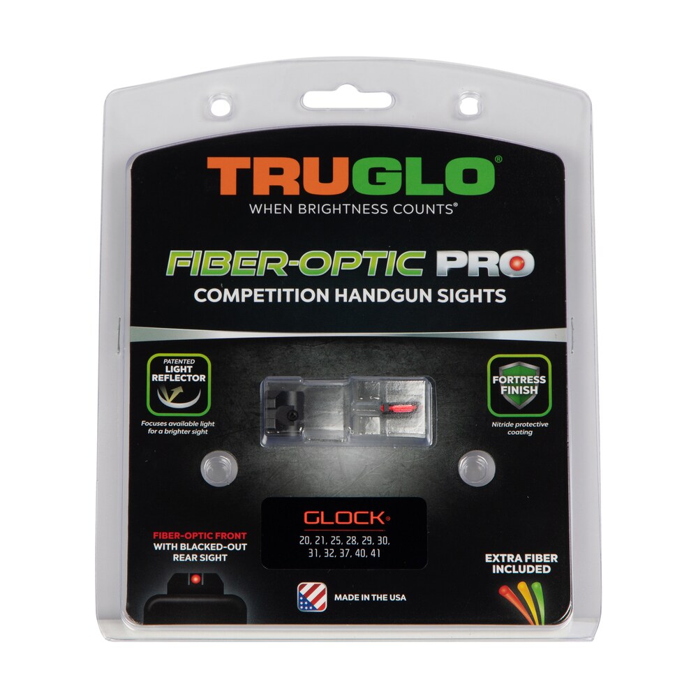 truglo tg132g2 fiber optic pro red/fiber optic front sight black/blank rear sight glock 20/21 TruGlo TG132G2 Fiber-Optic Pro Red/Fiber Optic Front Sight-Black/Blank Rear Sight Glock 20/21 Sports South item 109931