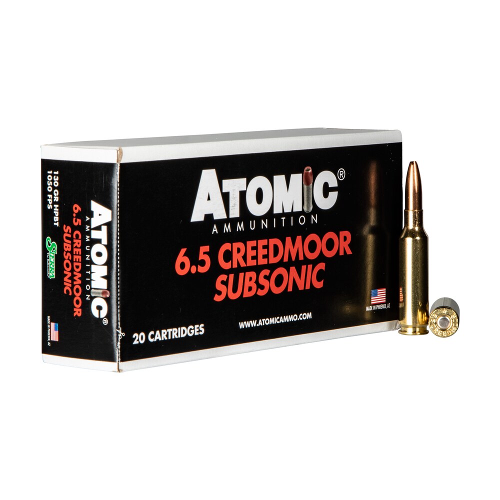 atomic ammunition 00476 rifle subsonic 6.5creedmoor 130gr sierra matchking bthp 20 per box/10 case Atomic Ammunition 00476 Rifle Subsonic 6.5Creedmoor 130gr Sierra MatchKing BTHP 20 Per Box/10 Sports South item 109995
