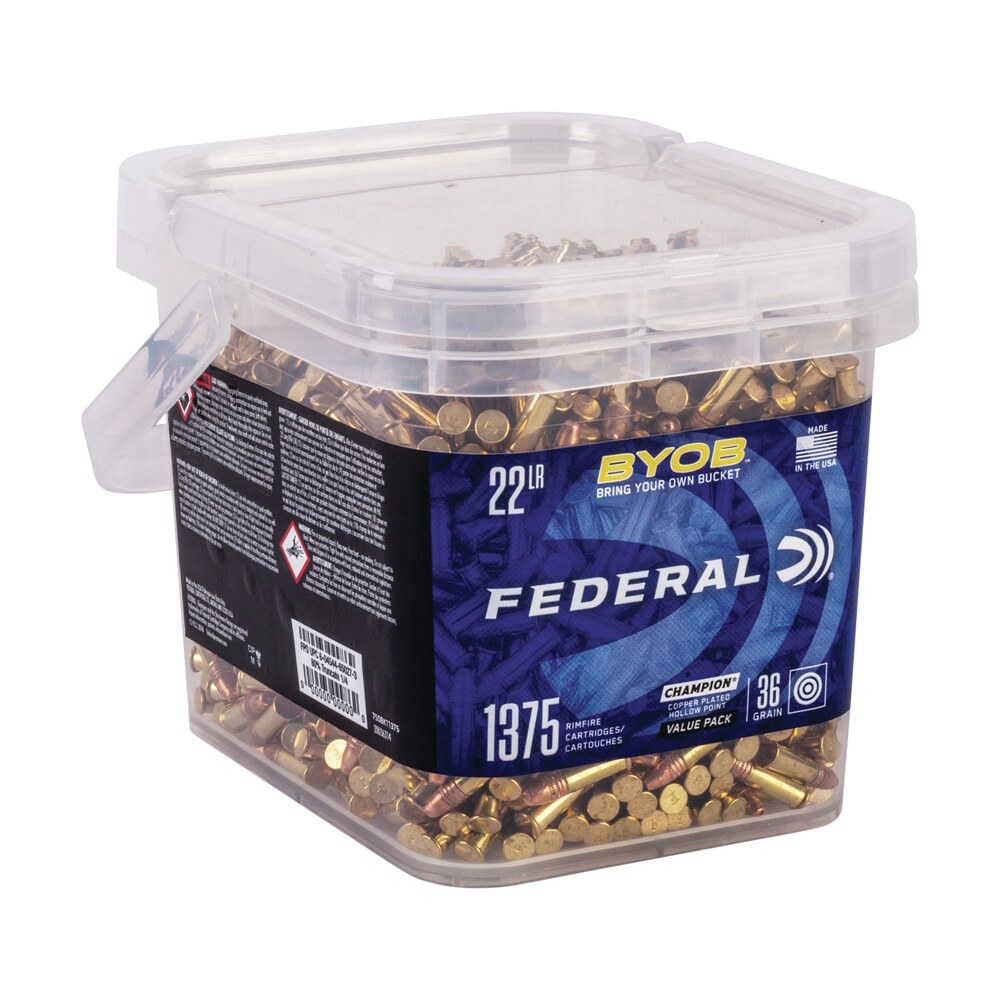 federal 750bkt1375 champion training byob 22lr 36gr copper plated hollow point 1375/box Federal 750BKT1375 Champion Training BYOB 22LR 36gr Copper Plated Hollow Point 1375/Box Sports South item 110402