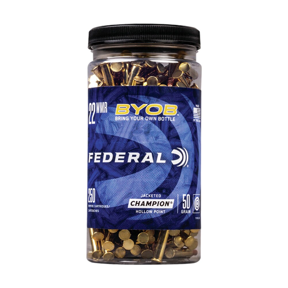 federal 757btl250 champion training byob 22wmr 50gr jacketed hollow point 250 per box/8 case Federal 757BTL250 Champion Training BYOB 22WMR 50gr Jacketed Hollow Point 250 Per Box/8 Case Sports South item 110405