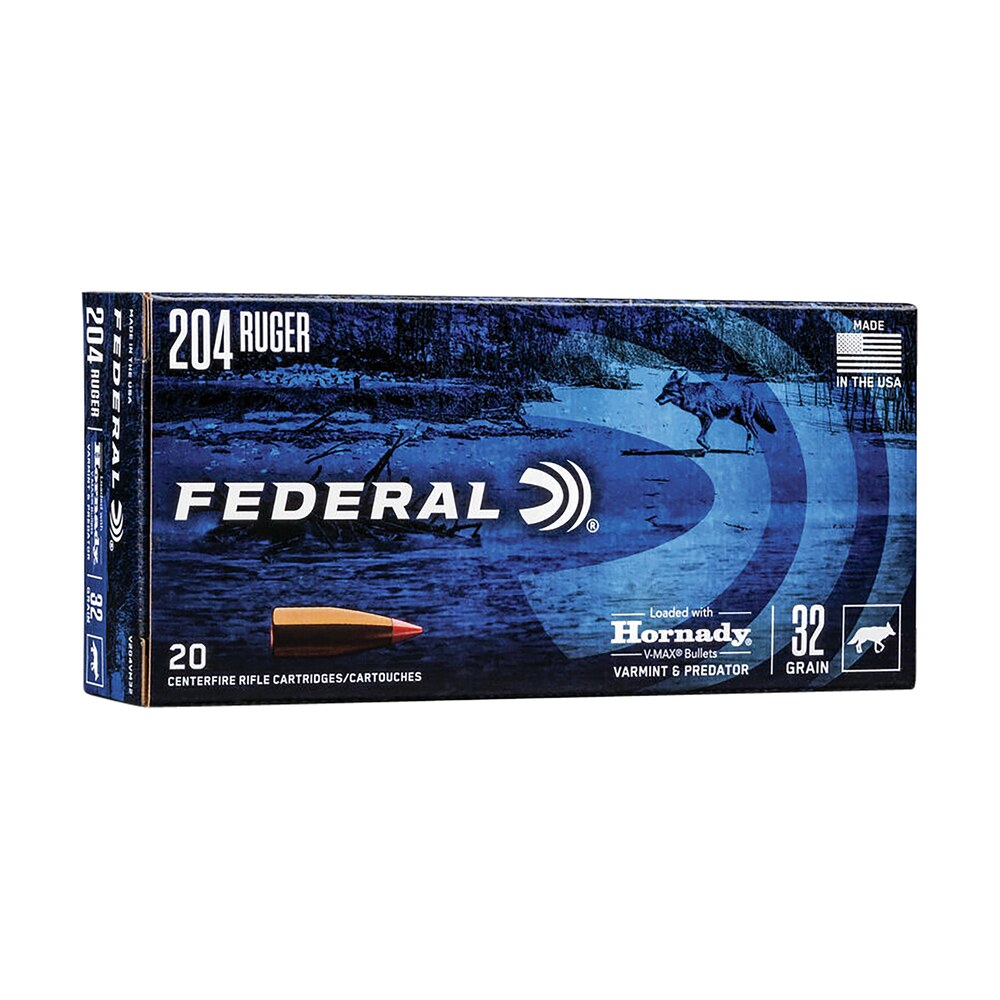 federal v204vm32 varmint & predator 204ruger 32gr hornady v max 20 per box/10 case Federal V204VM32 Varmint & Predator 204Ruger 32gr Hornady V-Max 20 Per Box/10 Case Sports South item 110423