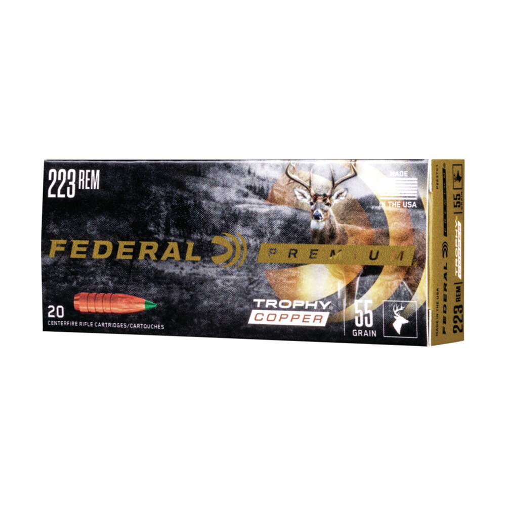 federal p223tc1 premium 223rem 55gr trophy copper 20 per box/10 case Federal P223TC1 Premium 223Rem 55gr Trophy Copper 20 Per Box/10 Case Sports South item 110425