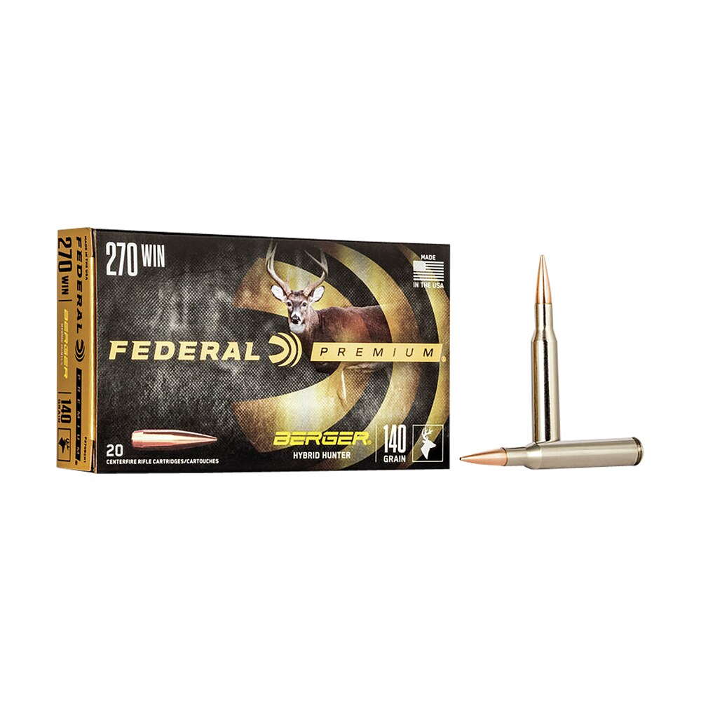 federal p270bch1 premium 270win 140gr berger hybrid hunter 20 per box/10 case Federal P270BCH1 Premium 270Win 140gr Berger Hybrid Hunter 20 Per Box/10 Case Sports South item 110447