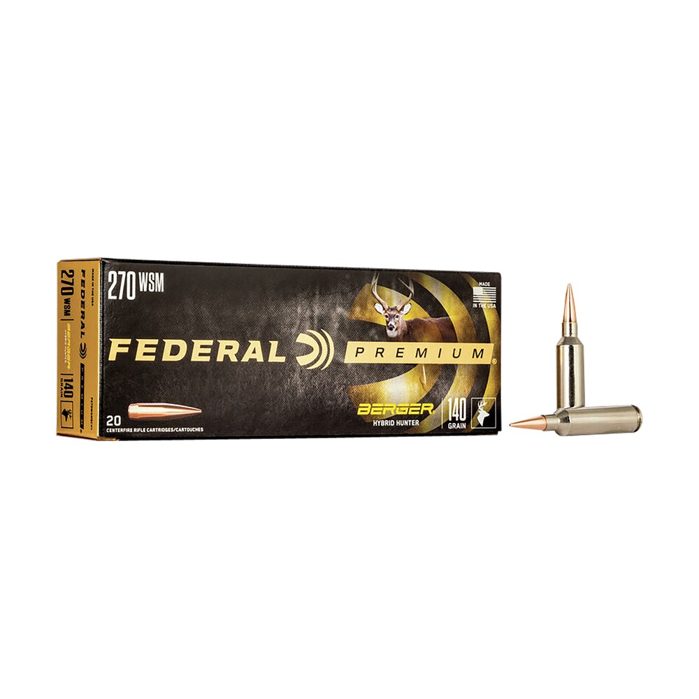 federal p270wsmbch1 premium 270wsm 140gr berger hybrid hunter 20 per box/10 case Federal P270WSMBCH1 Premium 270WSM 140gr Berger Hybrid Hunter 20 Per Box/10 Case Sports South item 110449