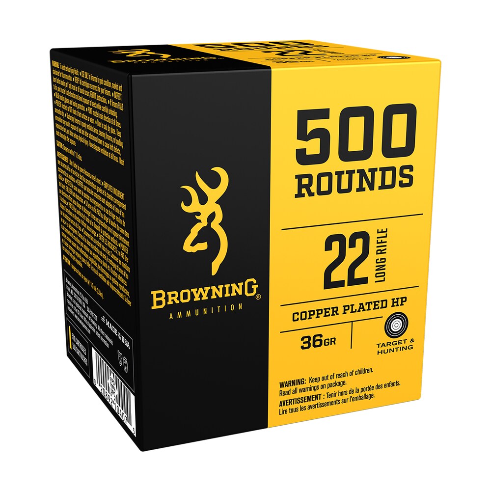 browning ammo b194122000 bpr performance rimfire 22 lr 36 gr plated hollow point 500 per box/ 4 cs Browning Ammo B194122000 BPR Performance Rimfire 22 LR 36 gr Plated Hollow Point 500 Per Box/ 4 Sports South item 110573