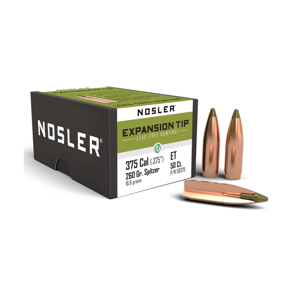 nosler 59379 e tip 375cal 260gr spitzer boat tail 50/box Nosler 59379 E-Tip 375Cal 260gr Spitzer Boat Tail 50/Box Sports South item 110645