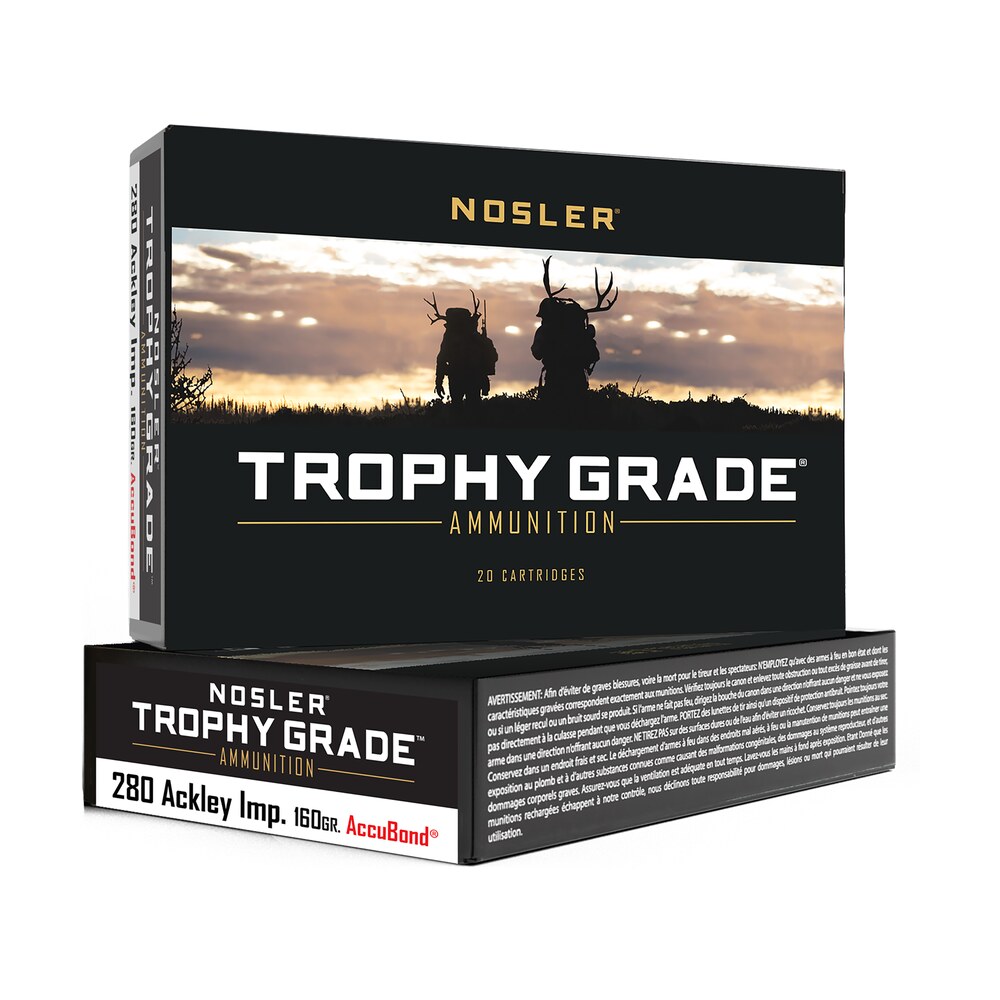 nosler 60076 trophy grade 280ackley improved 160gr nosler accubond 20 per box/10 case Nosler 60076 Trophy Grade 280Ackley Improved 160gr Nosler AccuBond 20 Per Box/10 Case Sports South item 110663