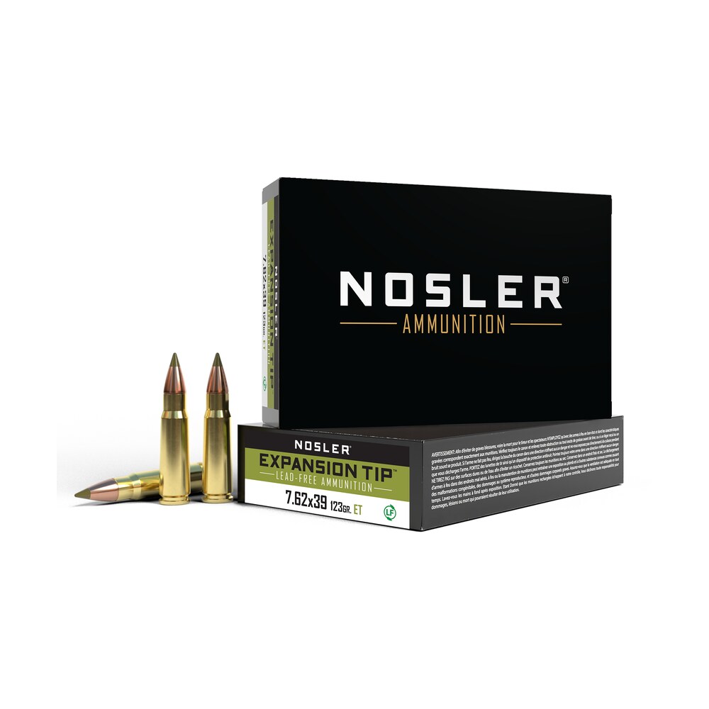 nosler 40040 e tip 7.62x39mm 123gr e tip boat tail 20 per box/10 case Nosler 40040 E-Tip 7.62x39mm 123gr E Tip Boat Tail 20 Per Box/10 Case Sports South item 110673