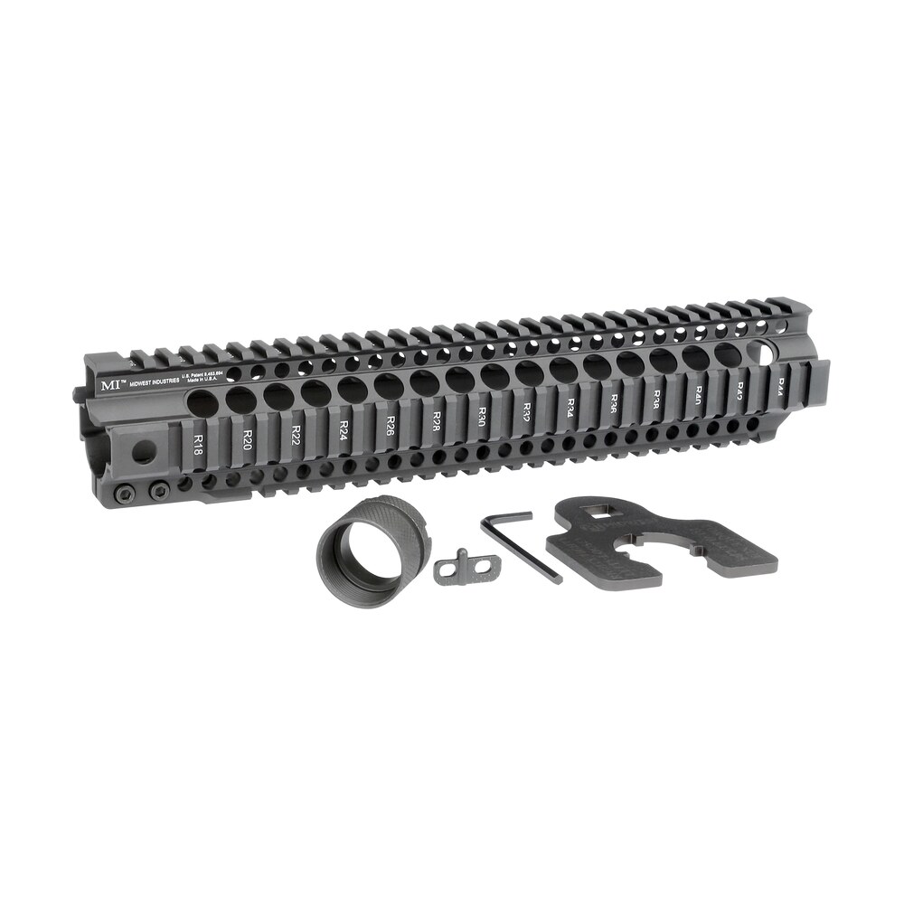 midwest industries inc micrt12625 t series ar 15 6061 aluminum black hard coat anodized 12.625" MIDWEST INDUSTRIES INC MICRT12625 T-Series AR-15 6061 Aluminum Black Hard Coat Anodized 12.625" Sports South item 110716