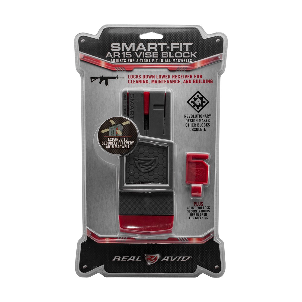 real avid avar15sfvb smart fit vise block gray/red polymer 223 rem/5.56x45mm nato ar 15 Real Avid AVAR15SFVB Smart-Fit Vise Block Gray/Red Polymer 223 Rem/5.56x45mm NATO AR-15 Sports South item 110918