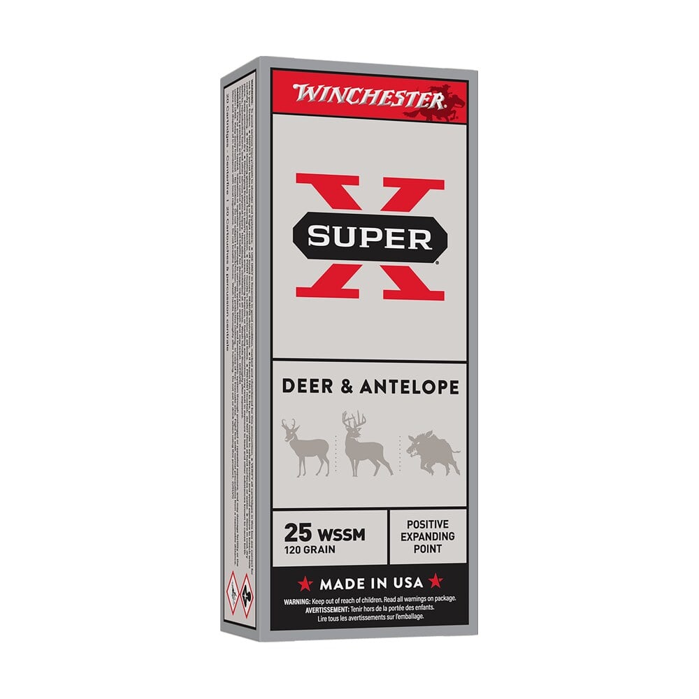 winchester ammo x25wss super x 25wssm 120gr positive expanding point 20 per box/10 case Winchester Ammo X25WSS Super X 25WSSM 120gr Positive Expanding Point 20 Per Box/10 Case Sports South item 11094