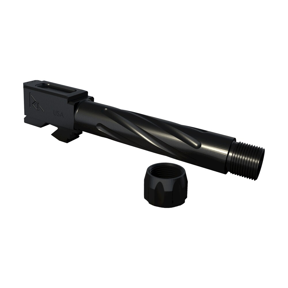 rival arms ra20g202a precision 9mm luger compatible w/glock 19 gen3 4, 4.02" fluted threaded black pvd stainless steel Rival Arms RA20G202A Precision 9mm Luger Compatible Sports South item 111266