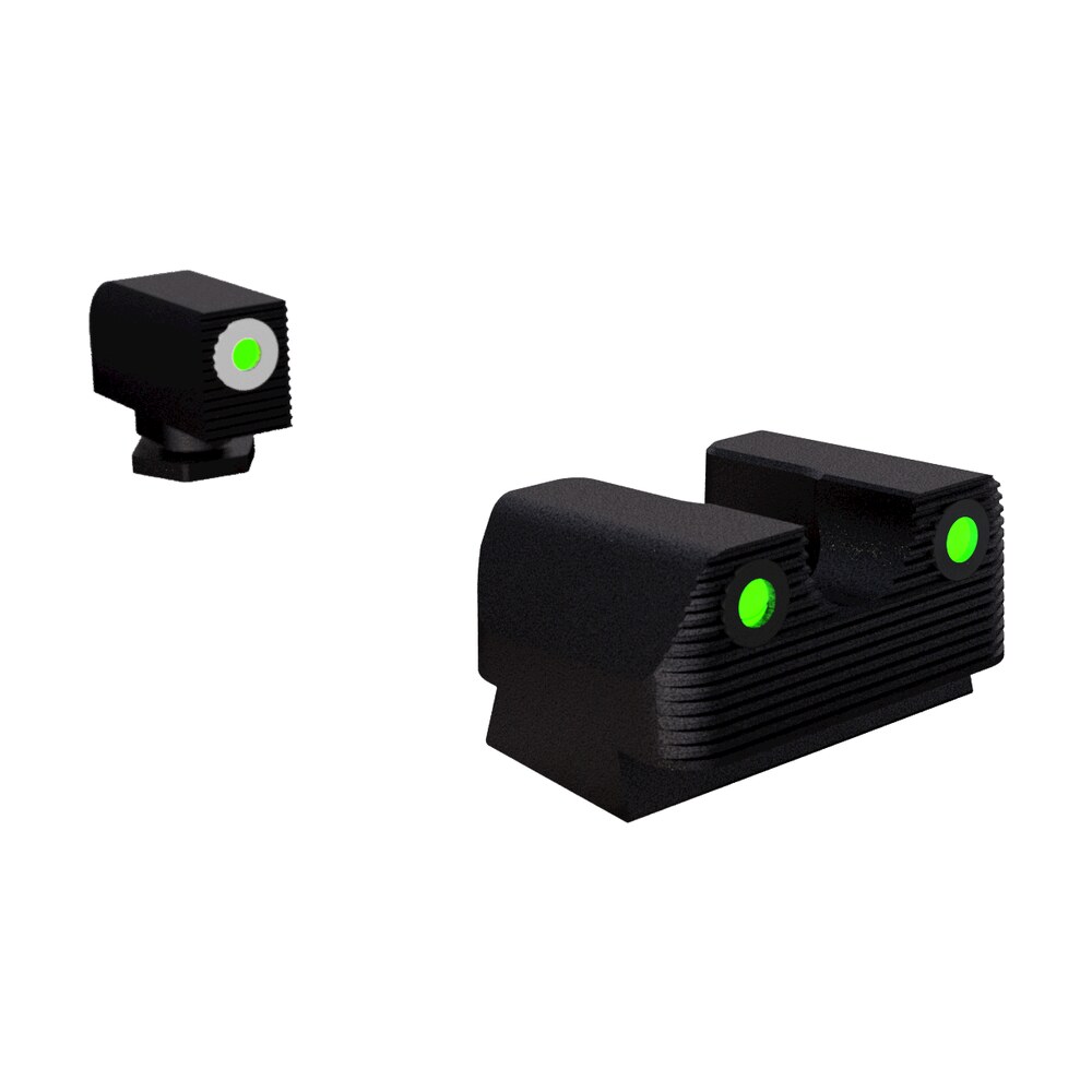 rival arms ra2b231g night sights for g42/g43/g48 green tritium white outline front sight green tritium black outline rear sight Rival Arms RA2B231G Night Sights for G42/G43/G48 Green Tritium White Outline Front Sight-Green Sports South item 111279