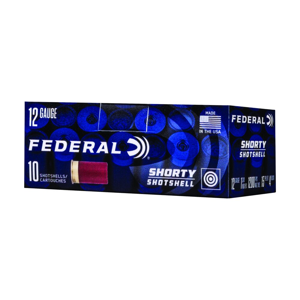 federal sh1294b shorty 12gauge 1.75" 15/16oz 4buckshot 15pellets 10 per box/10 case Federal SH1294B Shorty 12Gauge 1.75" 15/16oz 4BuckShot 15Pellets 10 Per Box/10 Case Sports South item 111438