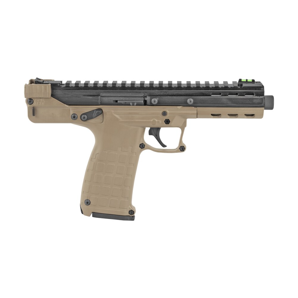 kel tec cp33tan cp33 22 lr 33+1 5.50" black ported/threaded barrel, black serrated/optic ready slide, tan polymer frame w/m lok, polymer grip, ambidextrous Kel-Tec CP33TAN CP33 22 LR 33+1 5.50" Black Ported/Threaded Sports South item 111463