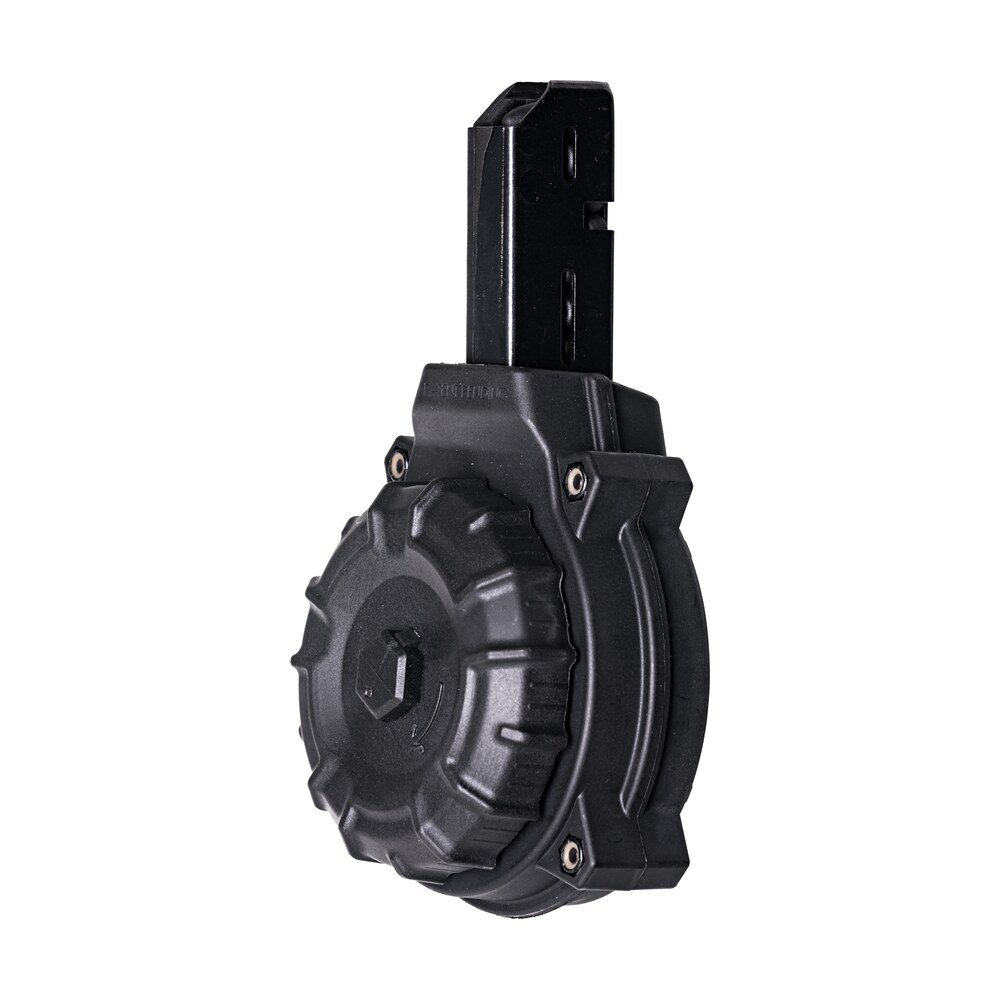 promag drma10 standard 50rd drum 9mm luger fits colt carbine/smg black dupont zytel polymer ProMag DRMA10 Standard 50rd Drum 9mm Luger Sports South item 111589