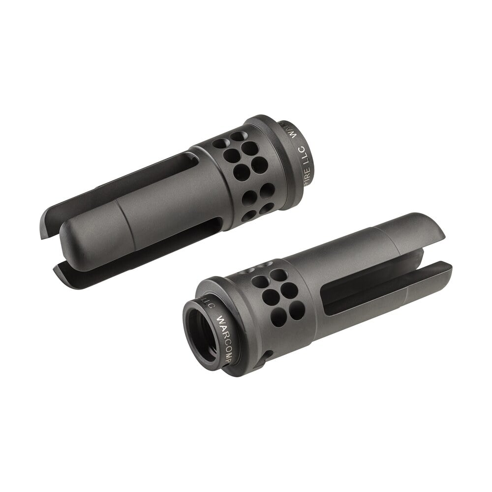 surefire warcomp5561228 warcomp qd flash hider 22 cal (5.56mm) 1/2" 28 tpi, open tine 3 prong, ported black stainless steel for ar/m4 platform (socom suppressor compatible) SureFire WARCOMP5561228 Warcomp QD Flash Hider 22 Cal (5.56mm) 1/2"-28 tpi, Open Tine 3-Prong, Sports South item 112233