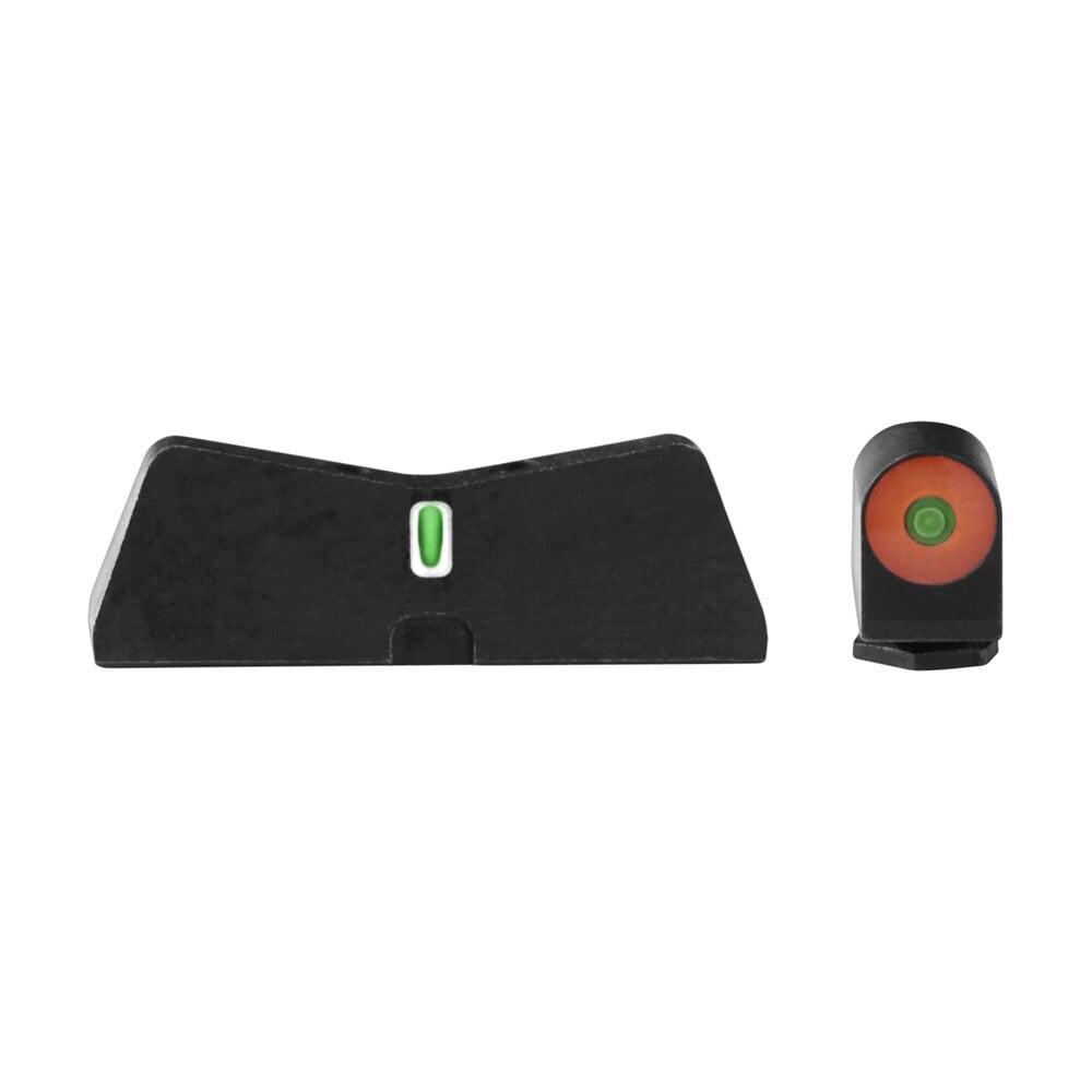 xs sights gl0009s5n dxt2 big dot night sights fits glock black | green tritium orange outline front sight green tritium white outline bar rear sight XS Sights GL0009S5N DXT2 Big Dot Night Sights Sports South item 112239