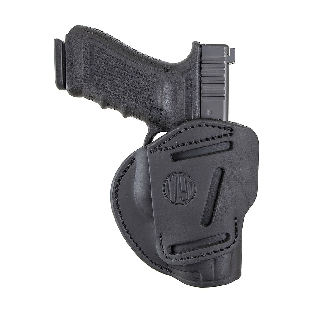 1791 gunleather 3wh5sbla 3 way iwb/owb size 05 stealth black leather belt loop compatible w/ glock 17 compatible w/ springfield xd compatible w/ s&w m&p compatible w/ hk vp9 ambidextrous hand 1791 Gunleather 3WH5SBLA 3-Way IWB/OWB Size 05 Stealth Black Leather Belt Loop Compatible Sports South item 112334