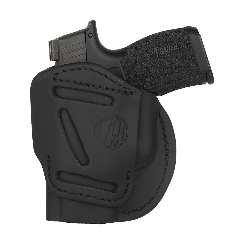 1791 gunleather 4wh3sblr 4 way iwb/owb size 03 stealth black leather belt clip compatible w/glock 26/ruger lc9/s&w m&p shield/2.0 9/40 right hand 1791 Gunleather 4WH3SBLR 4-Way IWB/OWB Size 03 Stealth Black Leather Belt Clip Compatible Sports South item 112342